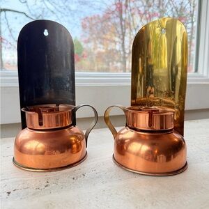 Copper and Brass Wall Candle Holder sconces